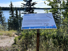 Lake information sign.