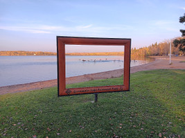 Neat photo sign at the beach.