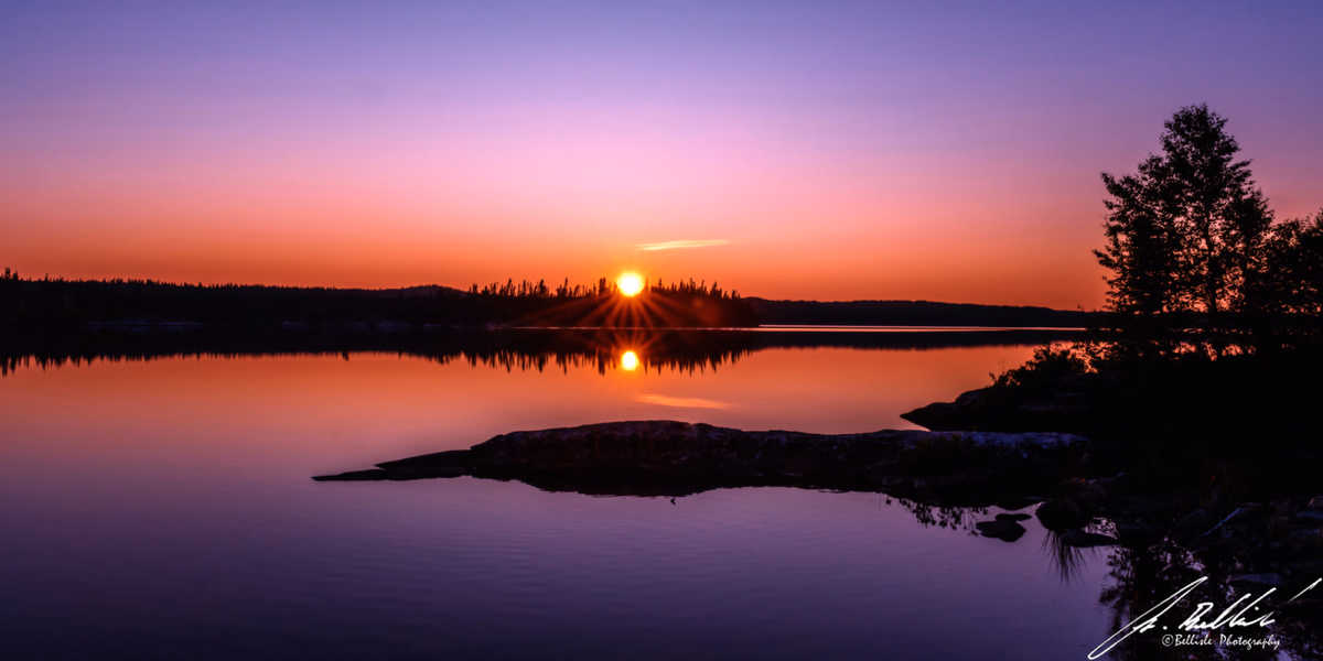 Wonderful sunset from our campsite