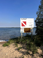 Boat launch signage.