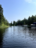 Narrows between Jacobsen Bay and the main part of the lake.