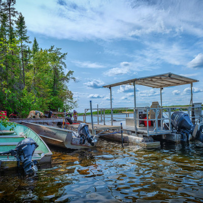 several fishing camps have boats at Bell Falls