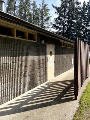 Washrooms/showers at the beach.