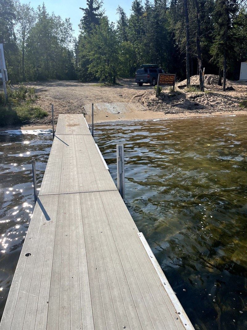 Dock and cement launch. Dock and cement launch.
