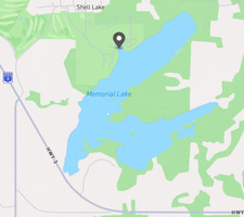 Location of Roberts Bay on Memorial Lake.