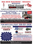 Poster for 22nd Annual Red & White Catch and Release Ice Fishing Derby