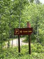 Lake parking sign.