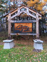 Village signage.