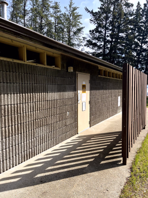 Washrooms/showers at the beach.