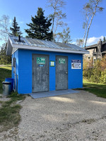 Restroom and fish filleting shack.