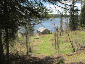 View of Grey Owl&amp;#039;s Cabin from Anahereo&amp;#039;s Cabin.