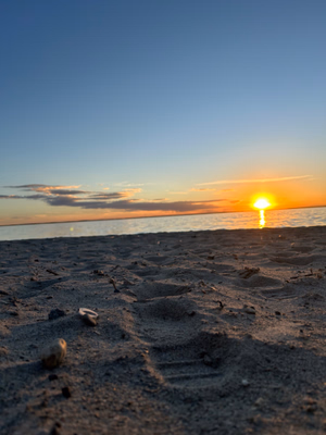 Sunset at Burgis beach resort, Good Spirit Lake