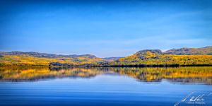 Stunning lake in the fall. Great camping potential on the southend of the lake