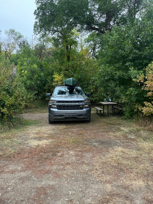 My truck in one of the campsites.