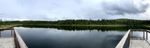 Panoramic picture from the fishing dock.