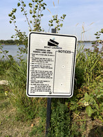 Boat launch sign.