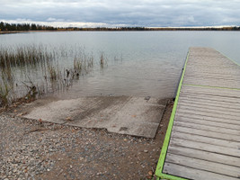 Concrete launch and dock.