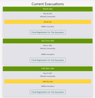 Current provincial evacuation list.