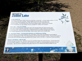 Zeden Lake info sign.