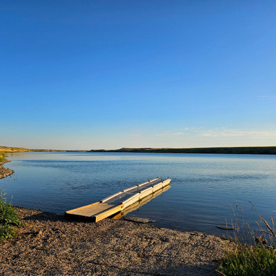 Nice boat launch with a dock, and great access for shore fishing. 