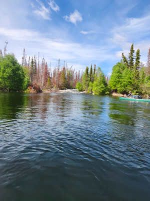 Portage into Davis Lake from McLennan Lake. 2026