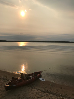 Fishing kayak at Lower
