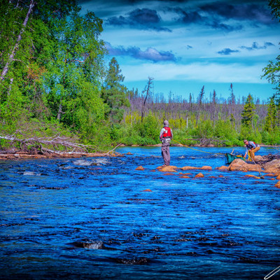 just working our way out of White lake up the Thompson River