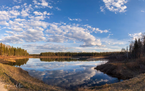 Beautiful Amiskowan Lake with its gorgeous reflections!!