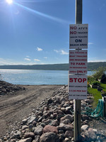 Boat launch signage.