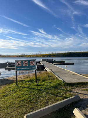 Dock at the beach/campground.