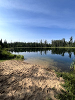 Little beach down by the lake.