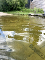 Cement boat launch.