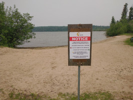 Private beach at Eagle Bay Resort