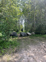 Rocks across path down to the launch.