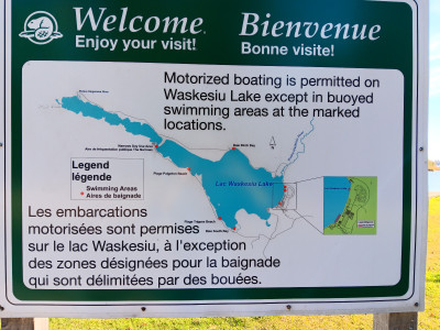 Welcome to the lake sign