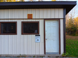 Fish cleaning shack at the boat launch.