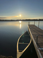 My canoe at the boat launch dock.