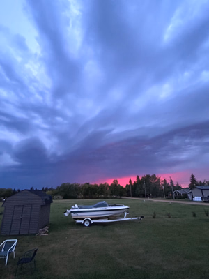 Post thunder storm. Burgis Beach Resort, Good Spirit Lake