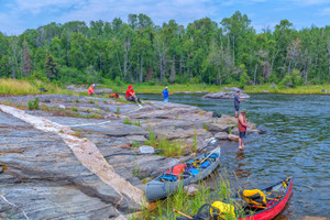Fishing at little Stanley Rapids
