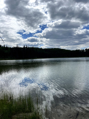 View of the lake.