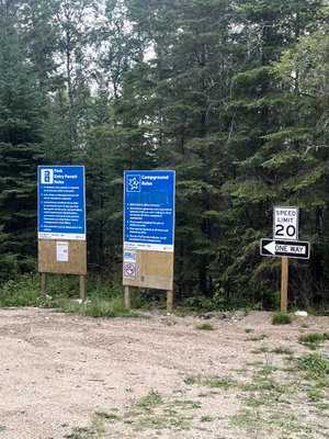 Campground signs.