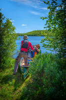 portage leaving the lake heading towards Paull lake.