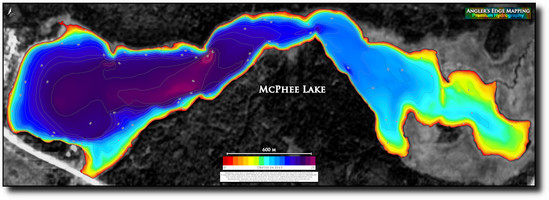 Angler's Edge map for McPhee Lake