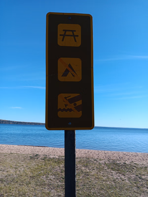 Beach signage
