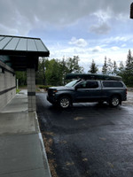 Washroom parking lot at the campground.