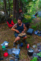 campsite at the west portage on the lake