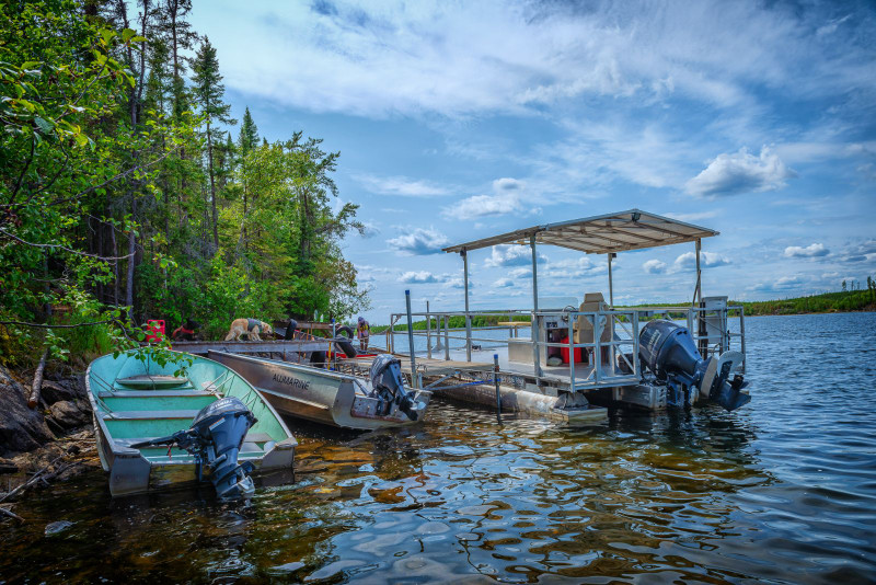 several fishing camps have boats at Bell Falls