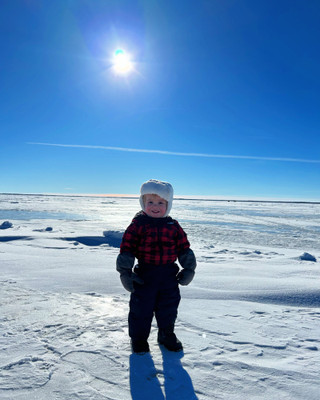 On the ice! Burgis beach resort, Good Spirit lake