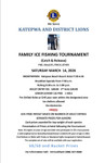 Poster for Katepwa and District Lions Family Ice Fishing Tournament