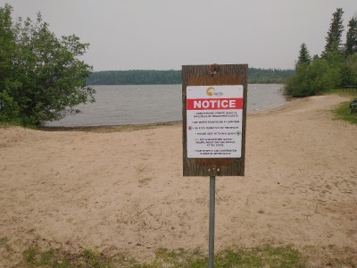 Private beach at Eagle Bay Resort